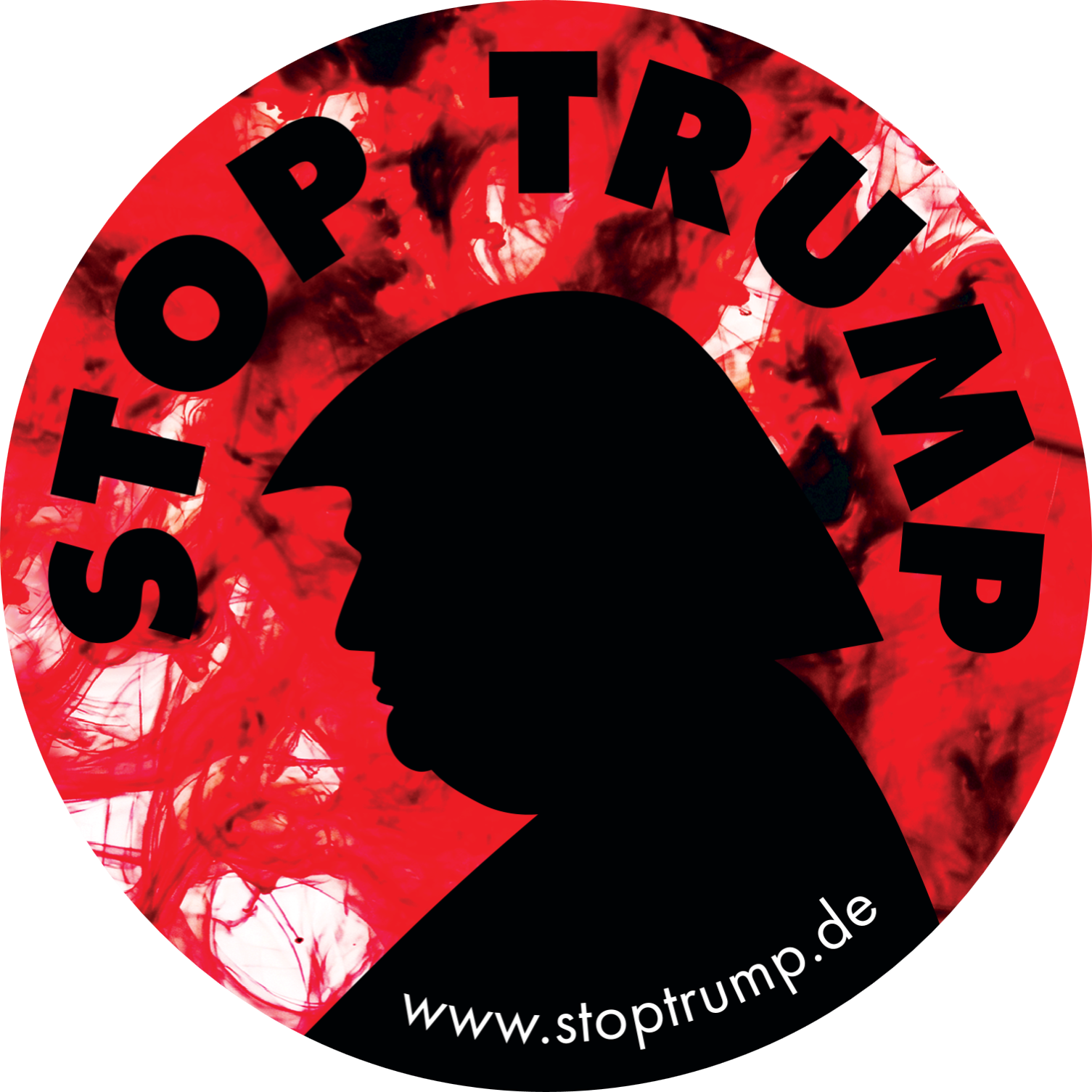 Politischer Anti Trump Protest Sticker aus Berlin